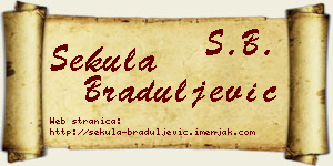 Sekula Braduljević vizit kartica